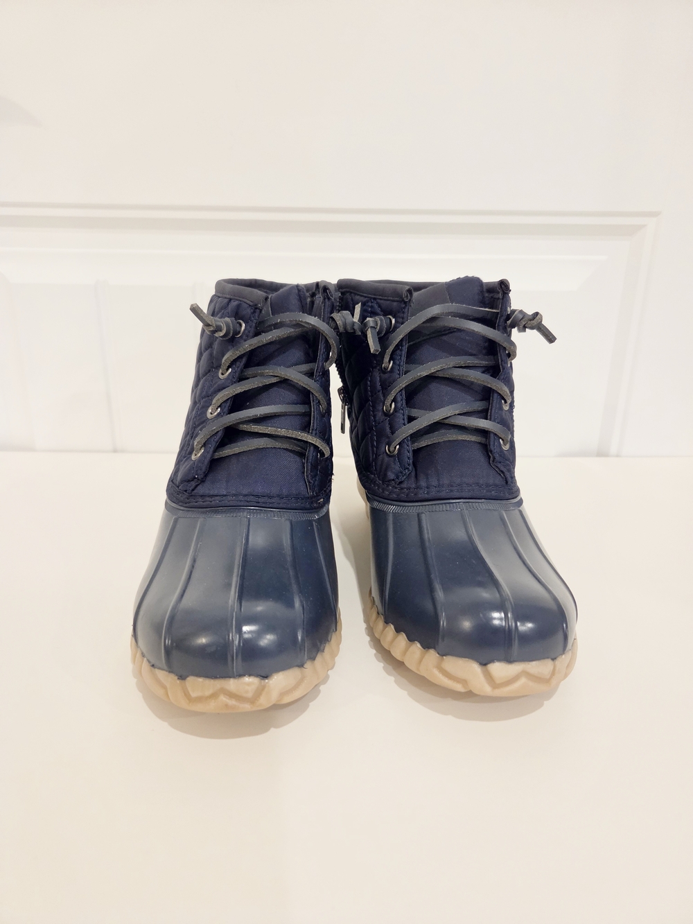 Womens Navy Blue Duck Boots